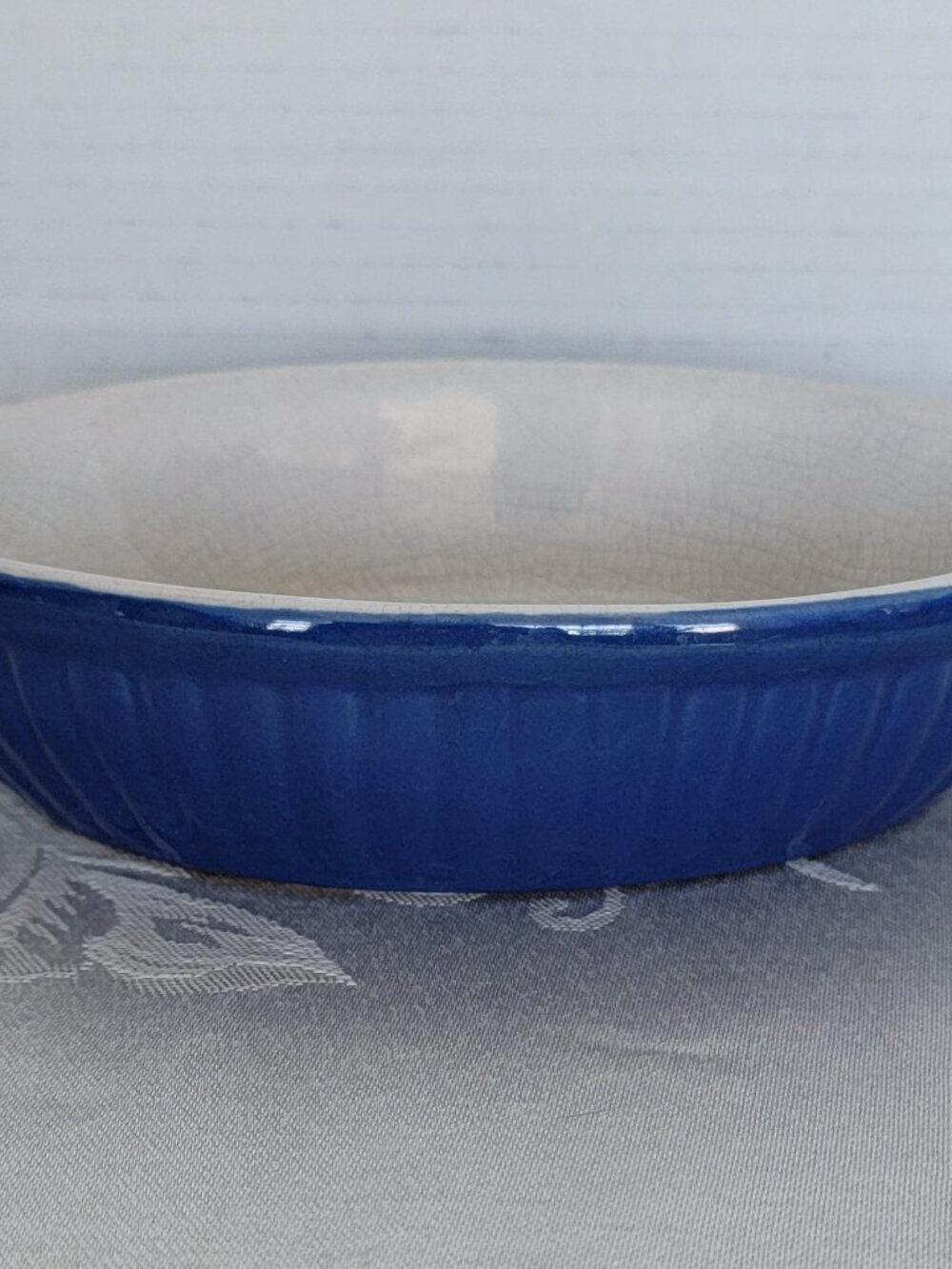 Au Gratin Dish, Small Casserole Dish, Baking Dish, WCL Blue & White